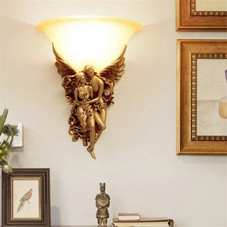 Citlalli - Vintage Gold Angel Couple European Style Wall Light