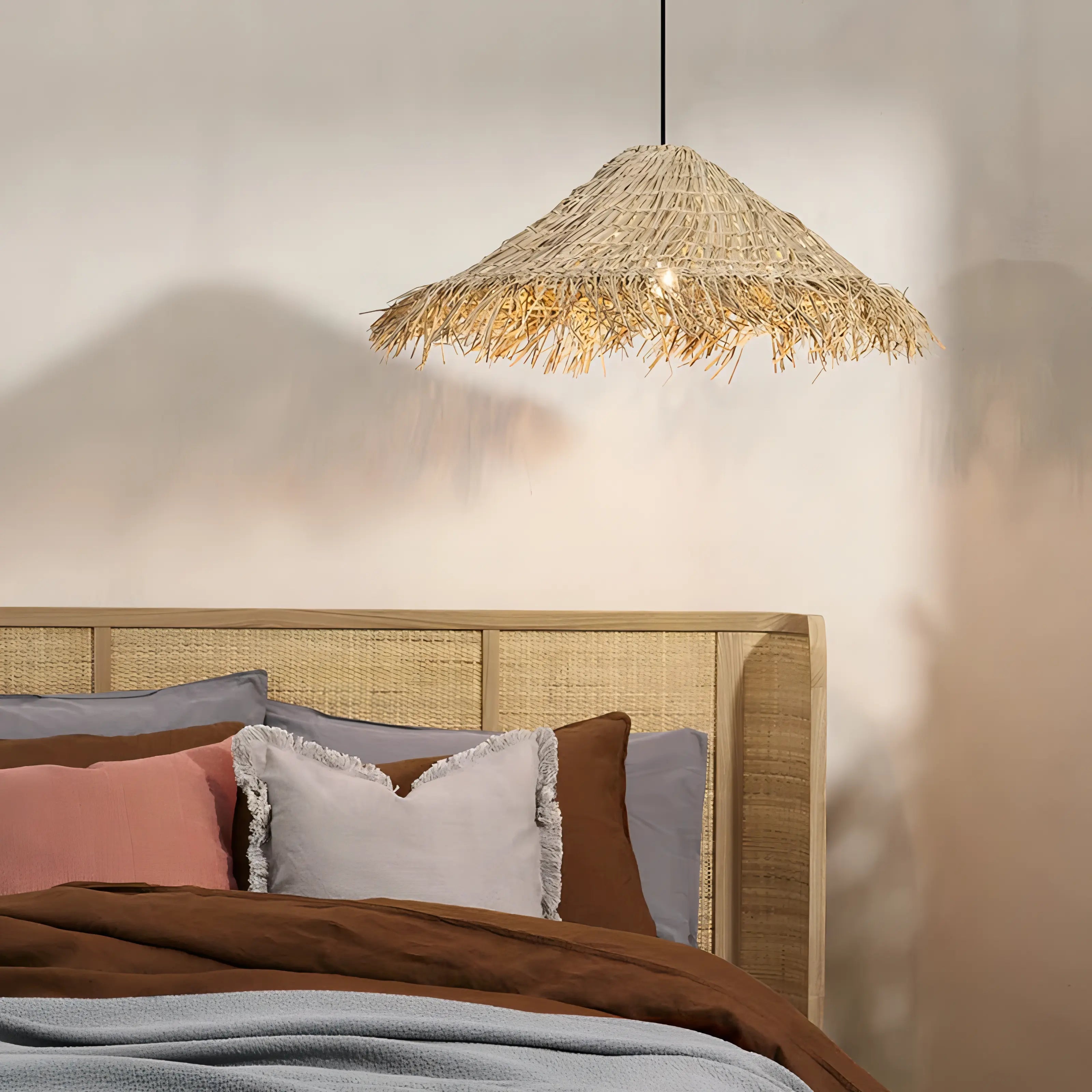 Lafleur - Woven Rattan Round Ceiling Light