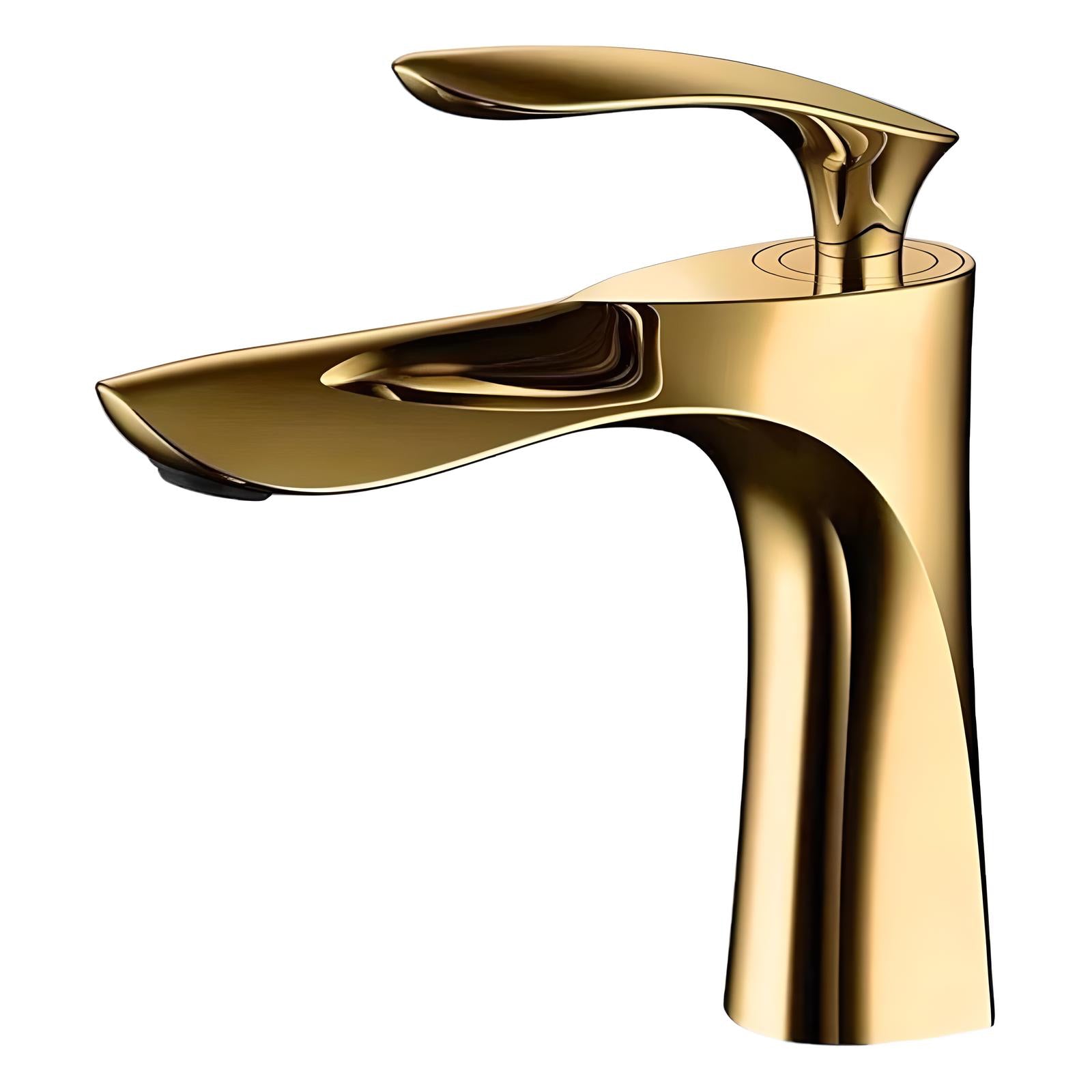 Wylie - Modern Brass Single Lever Deck Mounted Basin Mixer Tap
