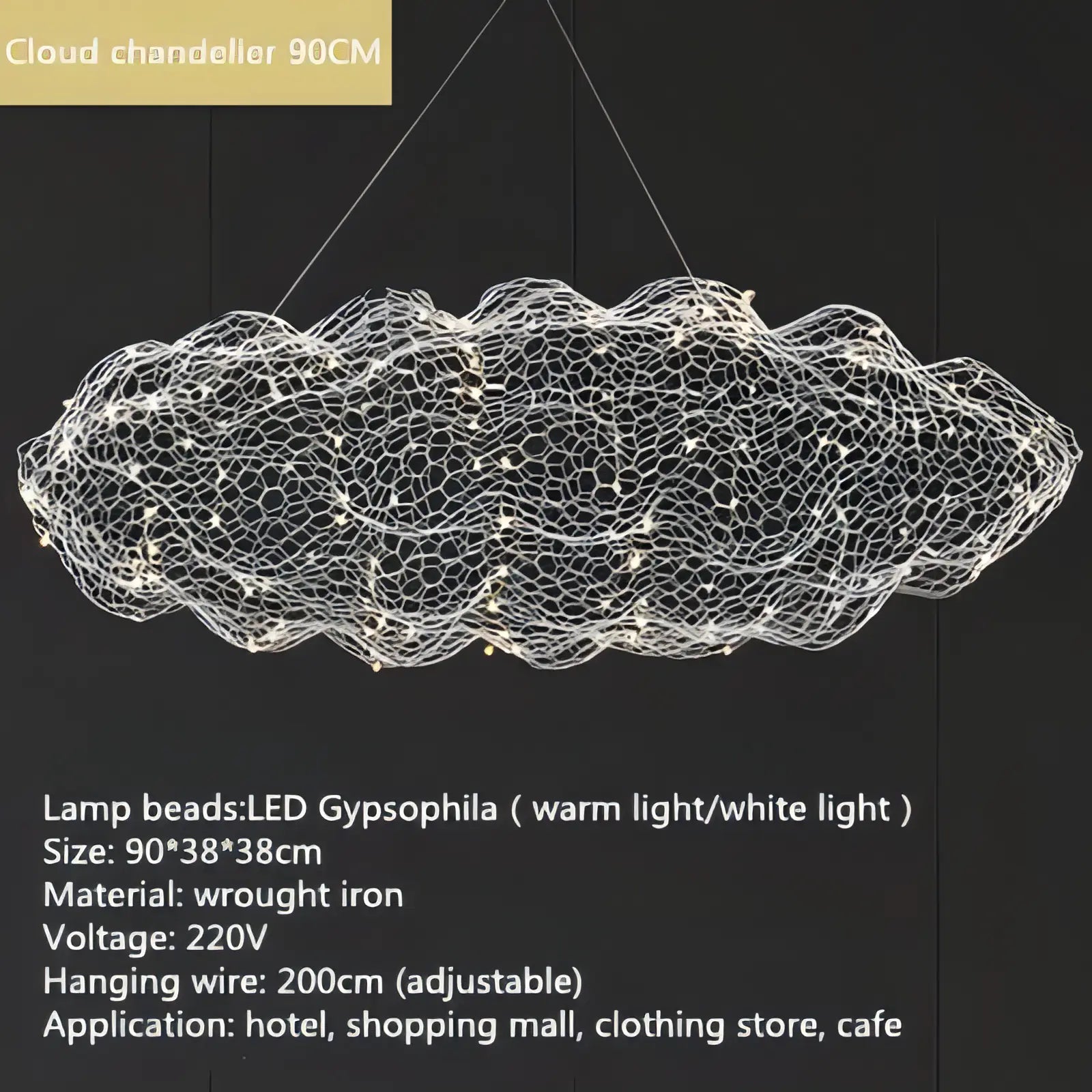 Iyla - Mesh Cloud Wire Ceiling Light