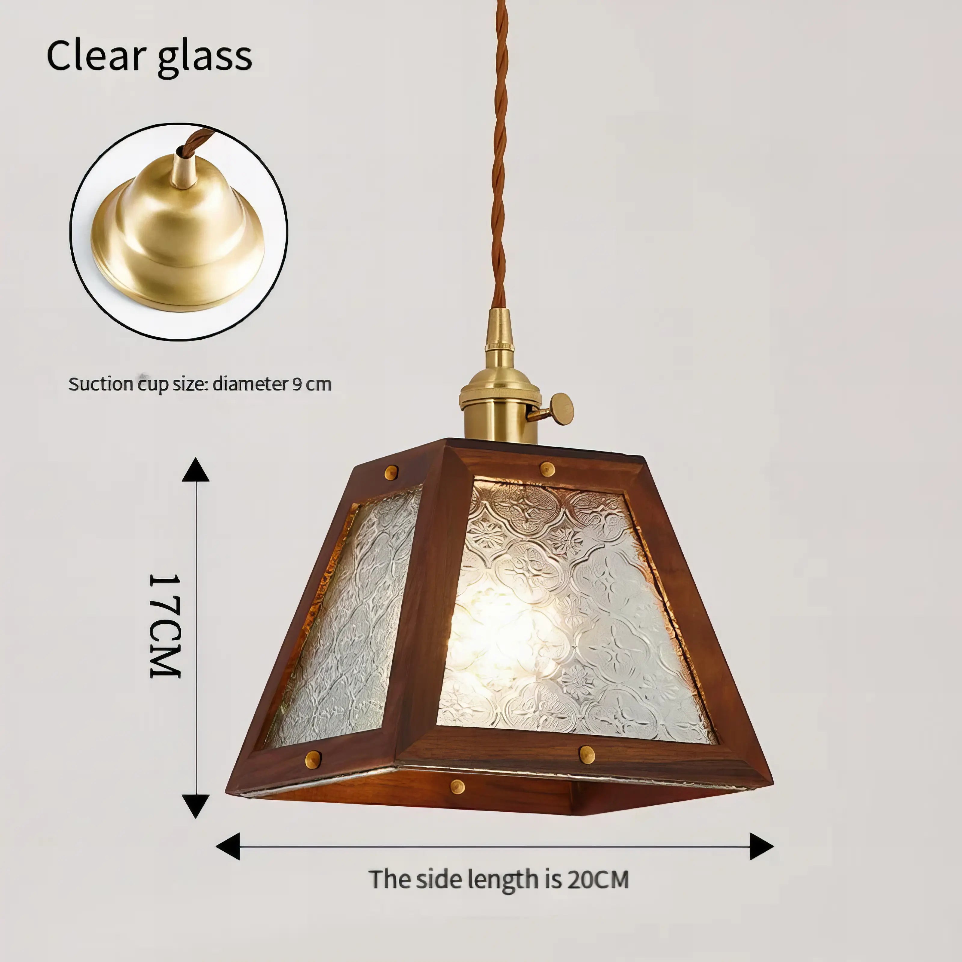 Susie - Boxed Coloured Glass Pendant Ceiling Light