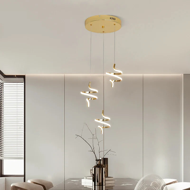 Tigone - Modern LED Twisted LED Round Ceiling Light