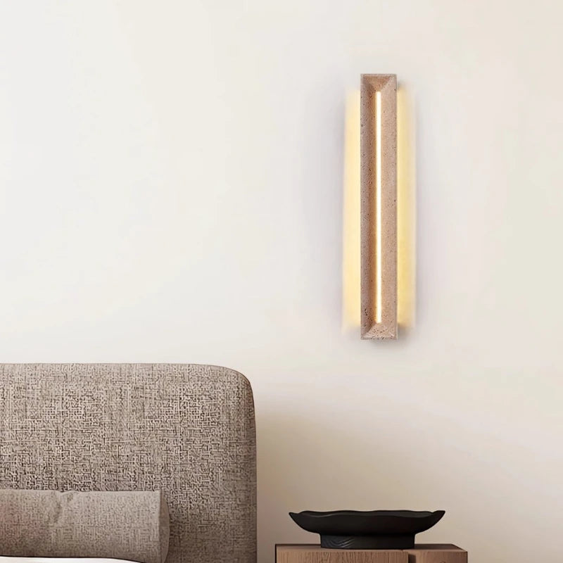 Elena - Creative Yellow Cave Stone Wall Lamp Modern Long Design