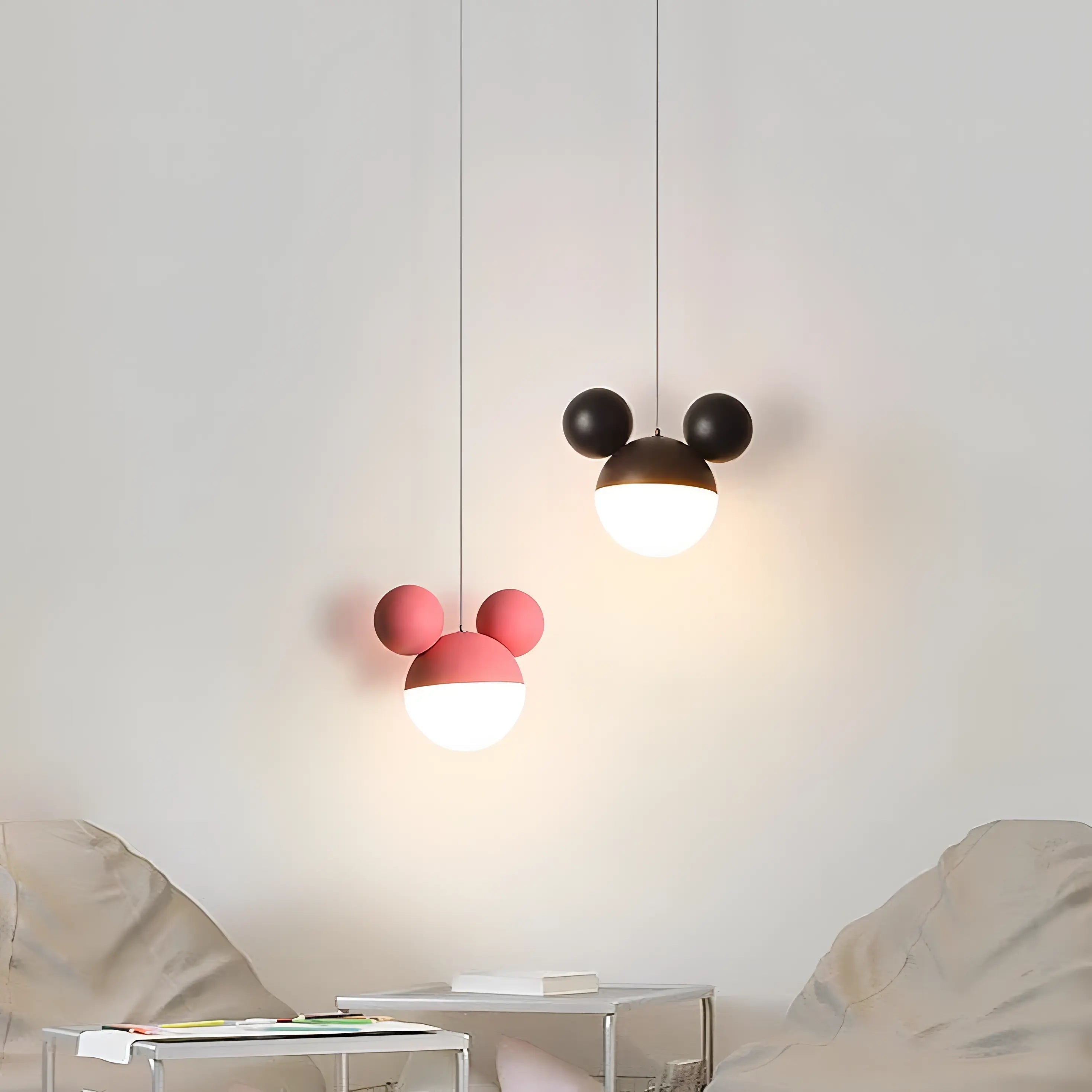 Reno - Bunny Ears Round Children's Ceiling Pendant Light