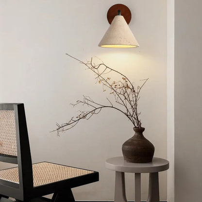 Cecelia - Natural Stone Wall Lamp Classical Yellow Travertine LED