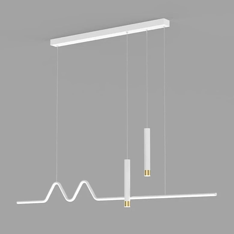 Aminta - Long Modern Thin Hanging LED Ceiling Light Chandelier