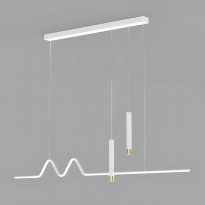 Aminta - Long Modern Thin Multi Head Hanging LED Ceiling Light Chandelier