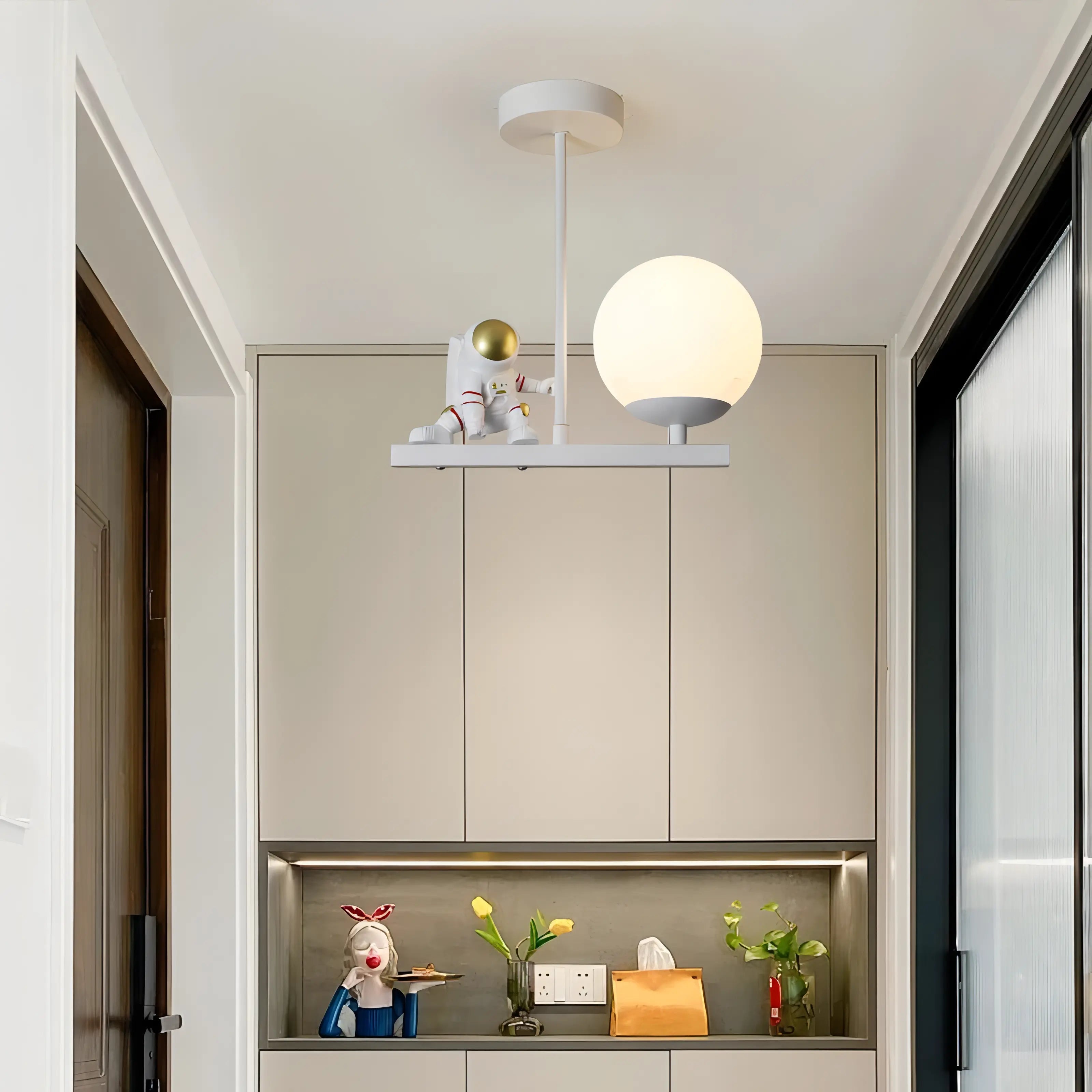 Winslow - Children's Cartoon Pink Sitting Girl Ceiling Light