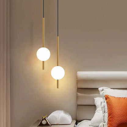 Riandne - Modern Hanging Frosted Glass Ball Pendant Light