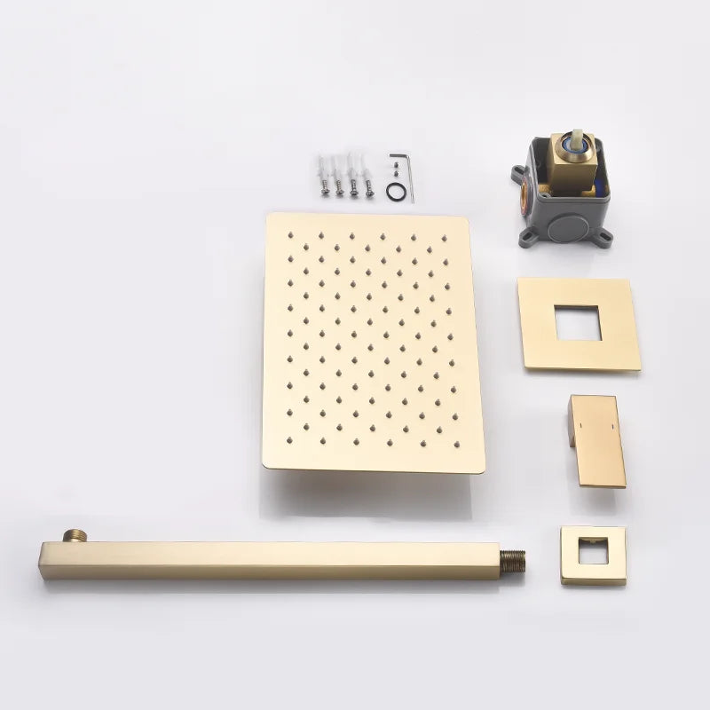 Bryan - Wall Mounted Rainfall Shower Set Single Lever