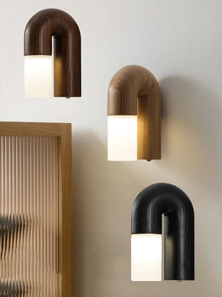 Ercole - Wood Curved Natural LED Wall Light