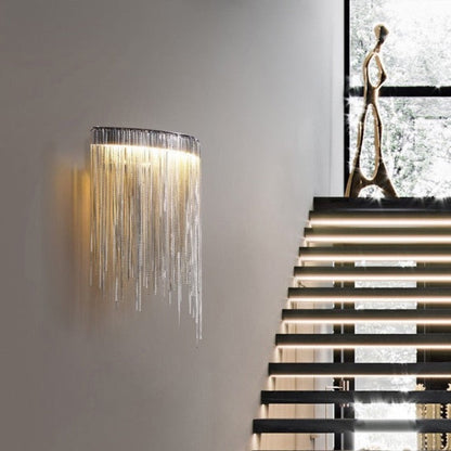 HYDRA - Tassel Hanging Silver Wall Light Chandelier