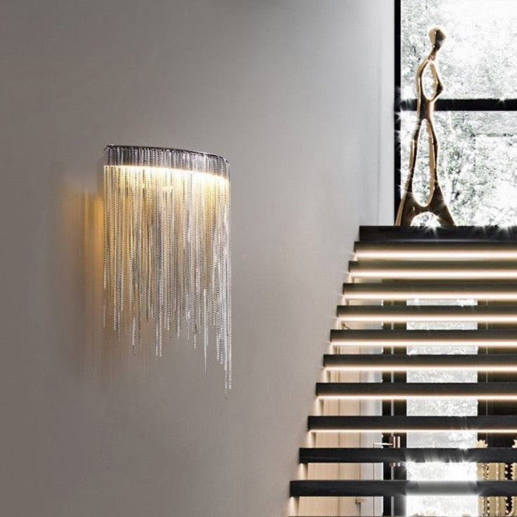 HYDRA - Tassel Hanging Silver Wall Light Chandelier