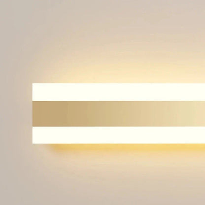Simeon - Modern LED Outdoor Strip Wall Light Gold IP65 Waterproof