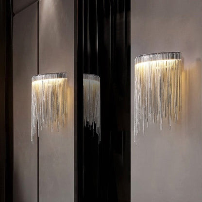 HYDRA - Tassel Hanging Silver Wall Light Chandelier