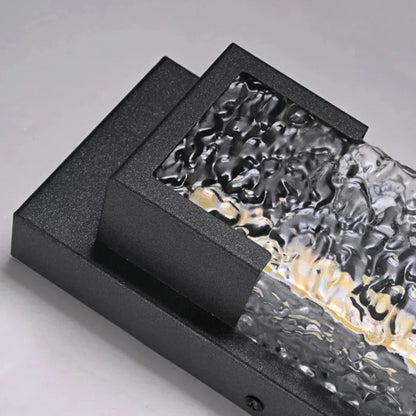 Waldron - Modern Stainless Steel LED Patterned Glass Wall Light