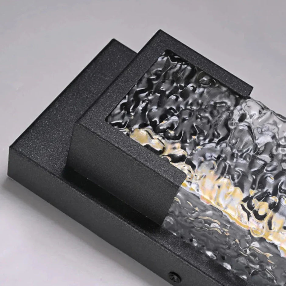 Waldron - Modern Stainless Steel LED Patterned Glass Wall Light