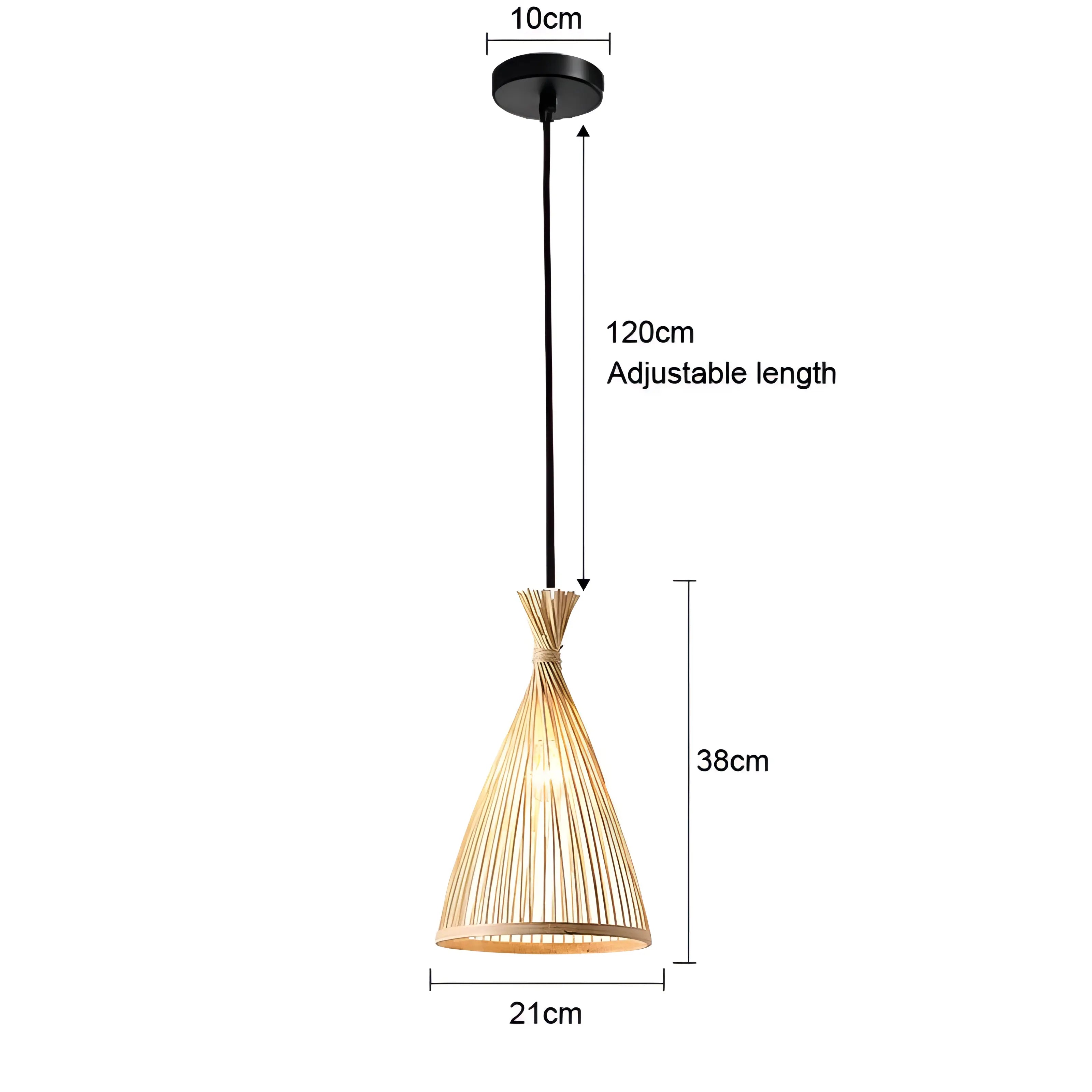 Emily - Hanging Bamboo Weaving Pendant Light