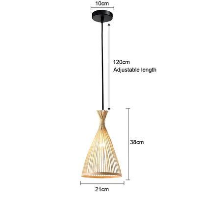 Emily - Hanging Bamboo Weaving Pendant Light