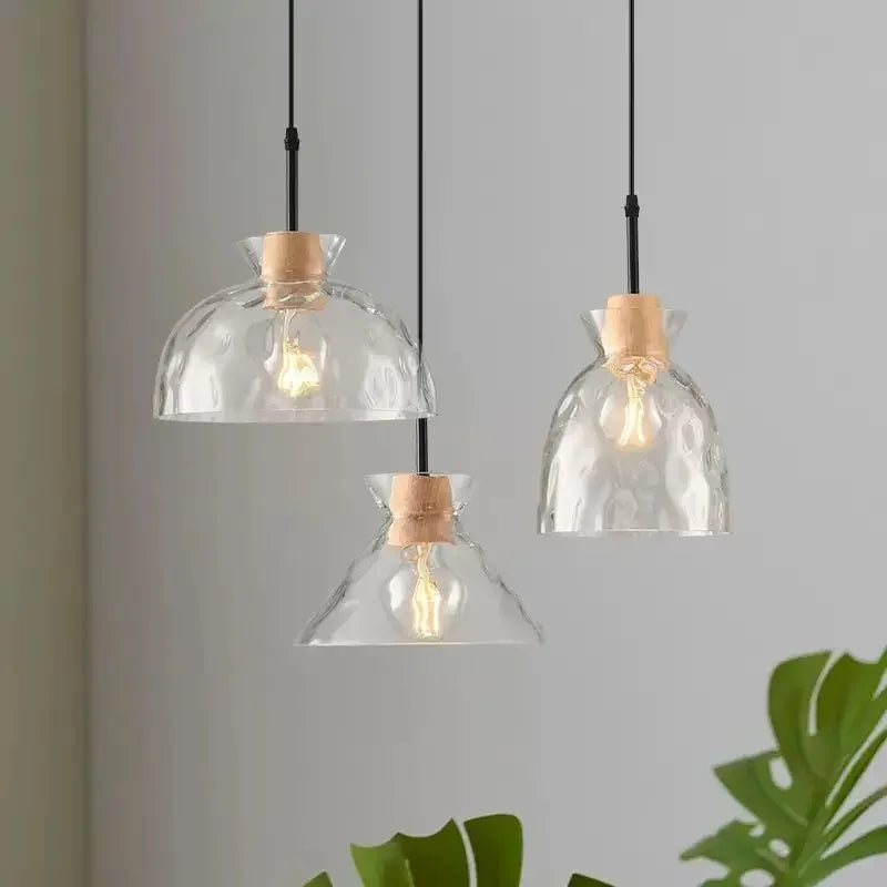 Chana - Modern Round Glass Hanging Pendant Ceiling Light