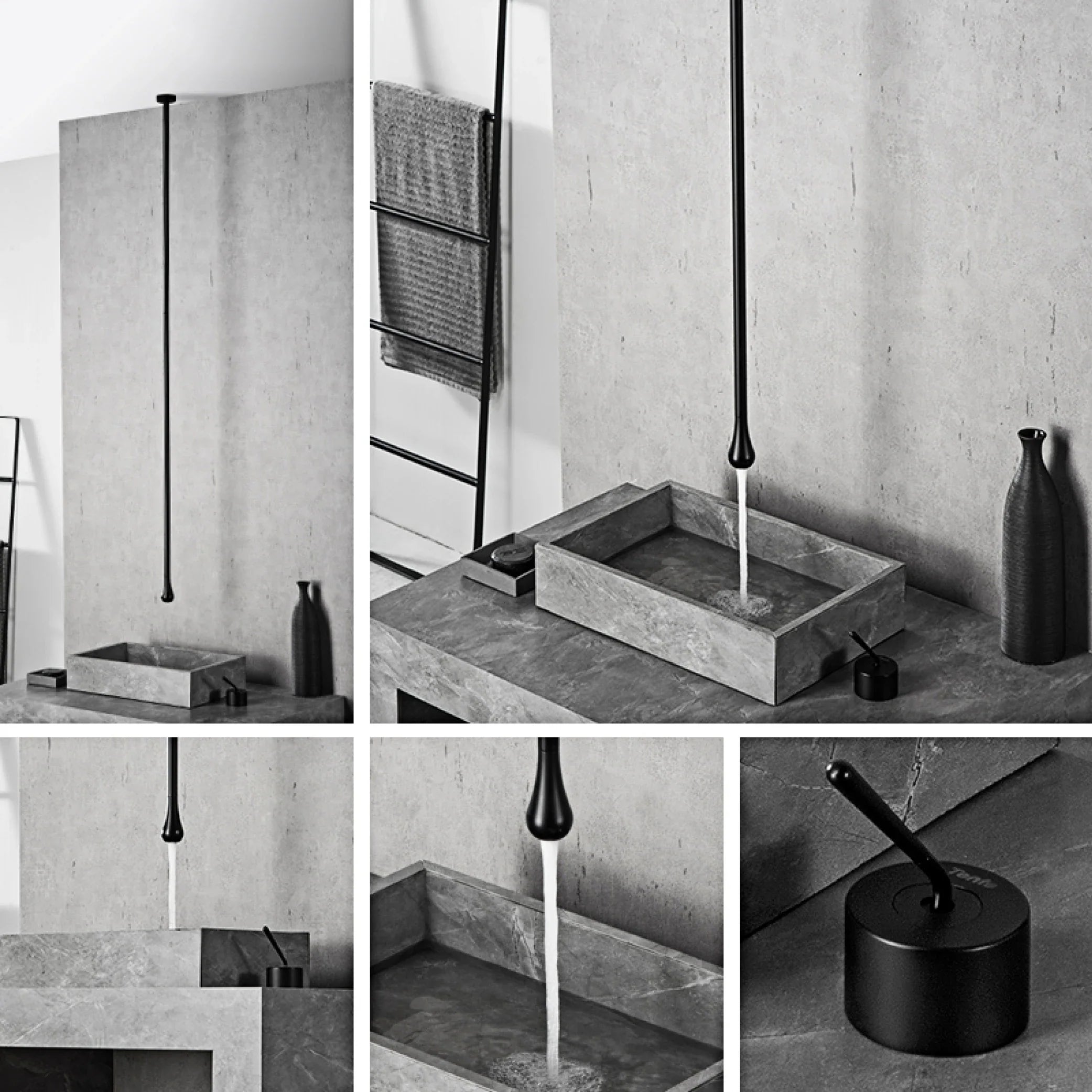 Akpabio - Ceiling Fixed Hanging Modern Basin Mixer Tap Single Lever