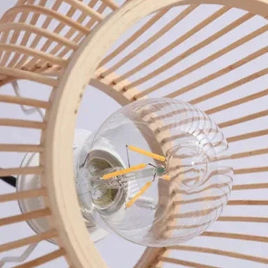 Rayna - Modern Scandinavian Woven Bamboo Hanging Round Rattan Ceiling Light