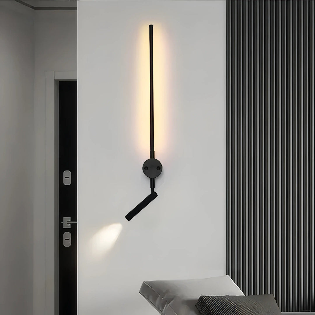 Nathanial -Modern  LED Black Reading Wall Light Bar