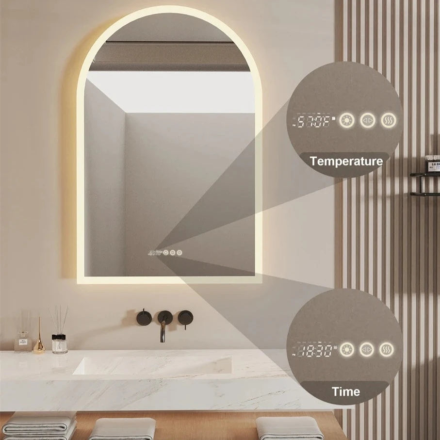 Myriam - Arch Shaped Illuminated Bathroom Vanity Mirror
