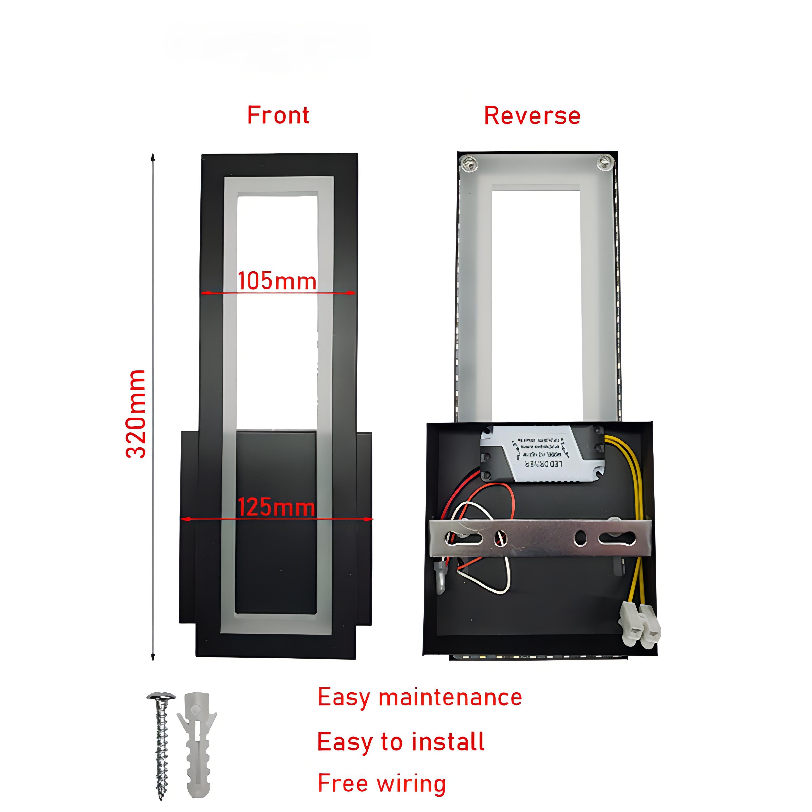 Kyng - Modern Minimalist Rectangle Thin LED Strip Wall Light