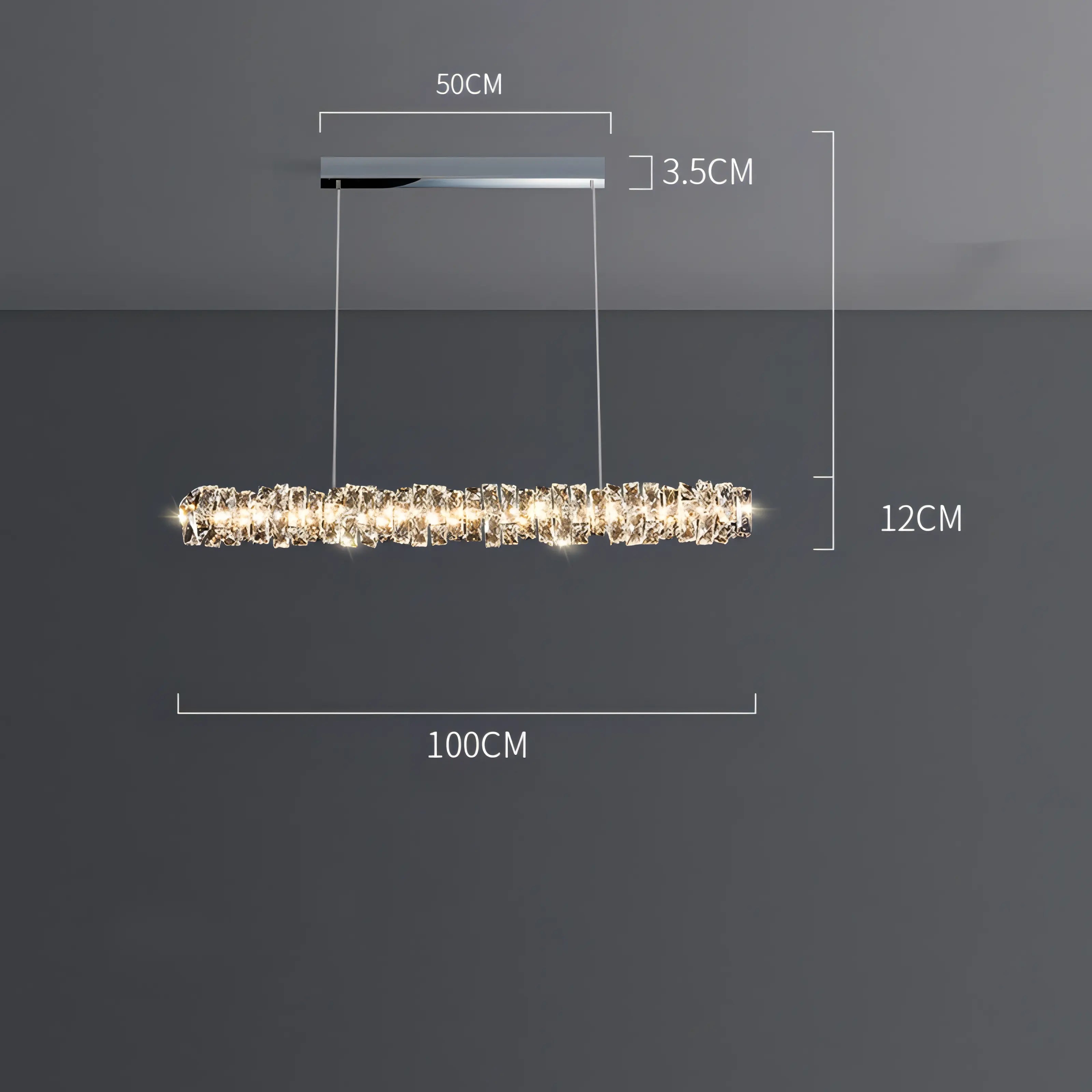 Hayes - Modern Twisted Crystal Glass Ceiling Chandelier