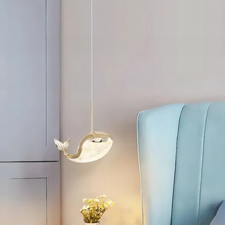 Rondio - Gold Dolphin/Whale Pendant Hanging Ceiling Light