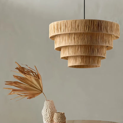Hiatt - Wicker Rattan Pendant Ceiling Light