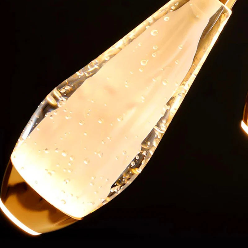 Carrie - Modern Spiral Teardrop with Liquid Ceiling Chandelier