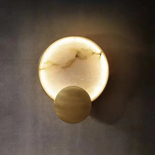 Graciela - Modern Round Gold Marble LED Wall Light