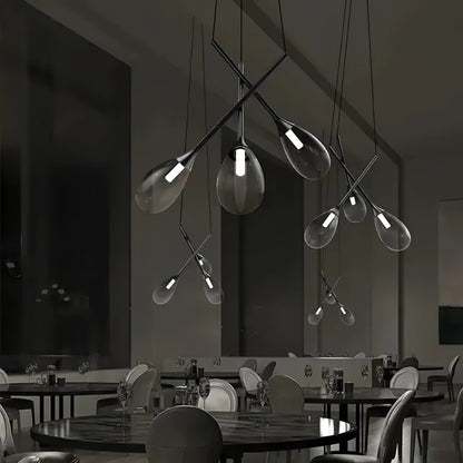 Reana - Coloured Glass Teardrop Pendant Ceiling Light