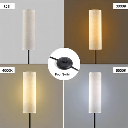 Oliver - Round Modern Floor Lamp with Dimmable E27 Bulb