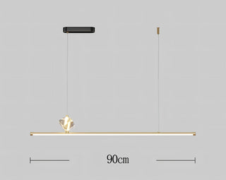 Ivonne - Minimalist Thin Beam Crystal Hanging Pendant Ceiling Light