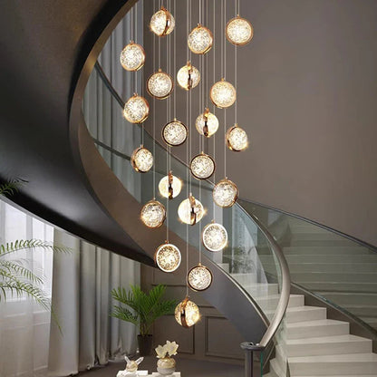 Leonardo - Crystal Ball Cluster Hanging Chandelier
