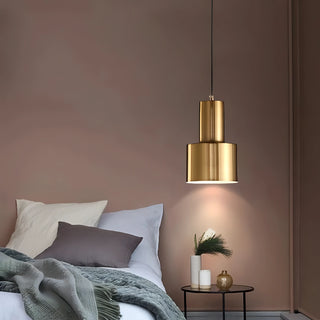 Cooper - Modern Industrial Gold Round Hanging Pendant Ceiling Light