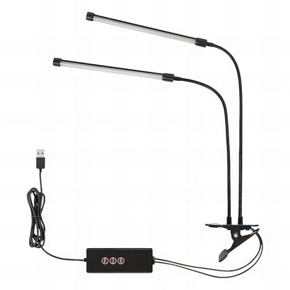 Piazza - Dual Head Clip on Desk Light Adjustable Light and Timer