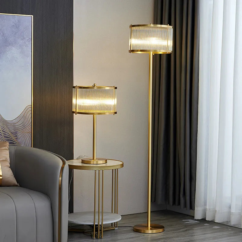 Oliver's Radiant Industrial Floor Lamp - Timeless Elegance