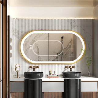 Narine - Large LED Oval Bathroom Mirror