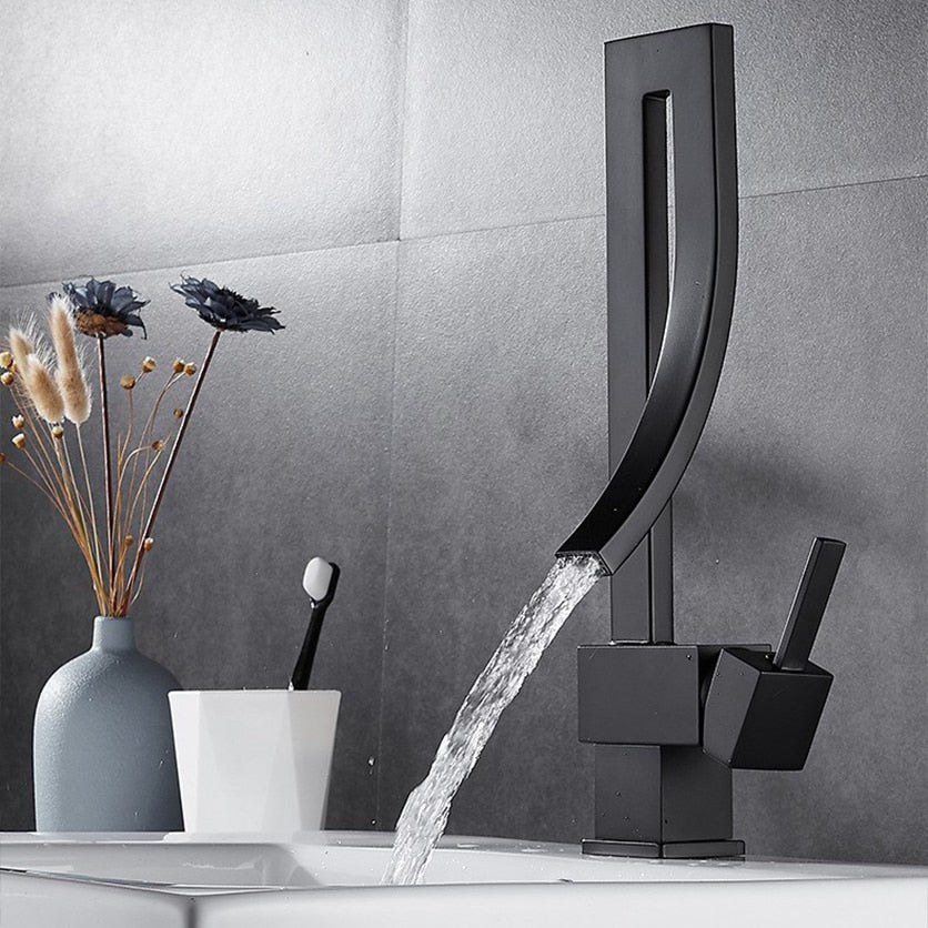 Zlatan - Tall Deck Mounted Single Lever Bathroom Tap