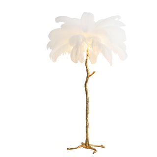 Caio - Ostrich Feather Tree Floor Lamp