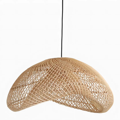 Bernardo - Wicker and Rattan Round Pendant Ceiling Light