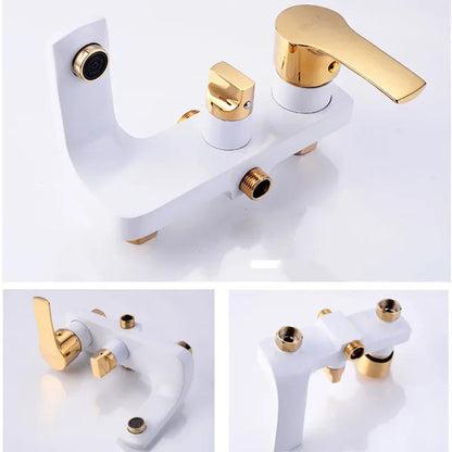 Kyndal - Modern Brass Bathroom Shower Set with Rainfall Shower Head and Hand Shower