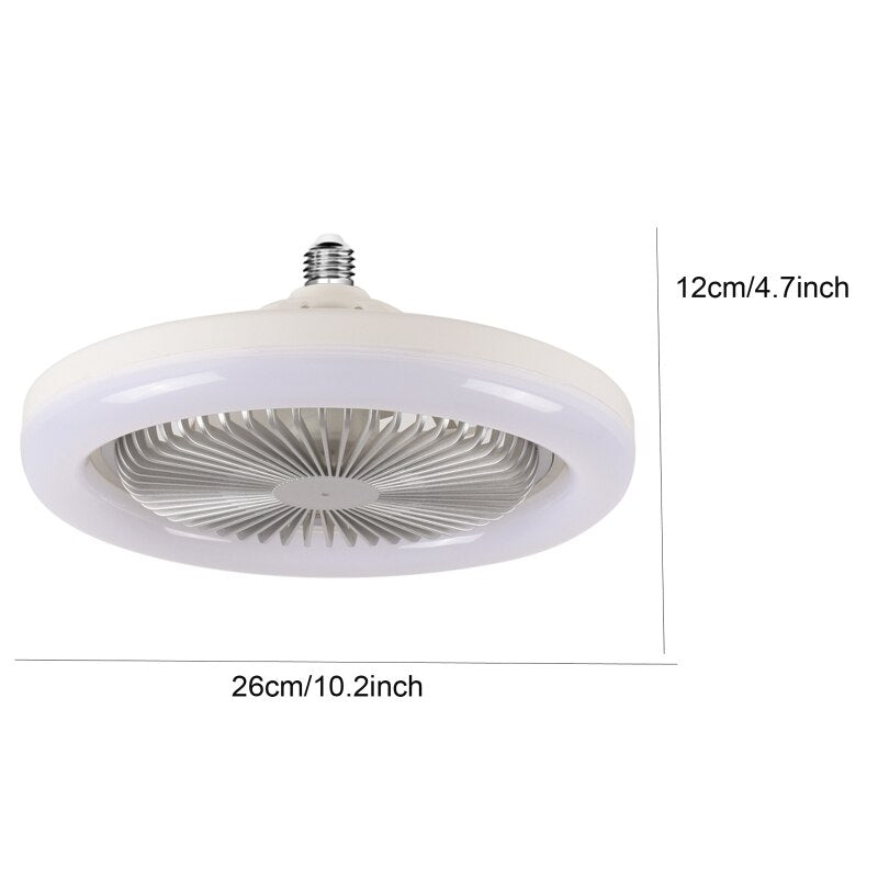 Manraj - 2-in-1 Ceiling Fan Light E27 LED 30W