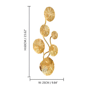 Dilan - Gold Multi Head Patterned Leaf Wall Light