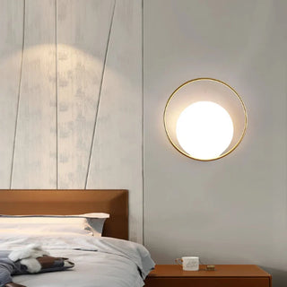 Rosalba - Modern Circular Wall Light With Wire Iron Design