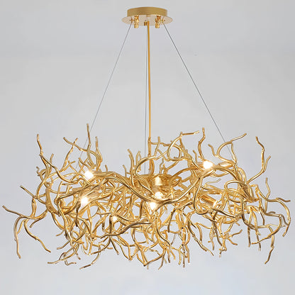 Evelyn - Modern Gold Branch Hanging Chandelier